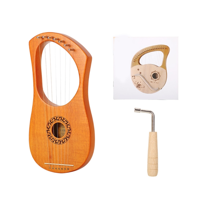Musical Instrument Groups - Mehrzweck-Musikinstrument mit 7 Saiten, Lyra-Harfe, langlebige