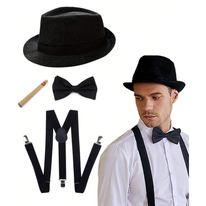 Musical Instrument Jazz - 1920er Jahre Gangster-Kostümset für Herren: Schwarzer