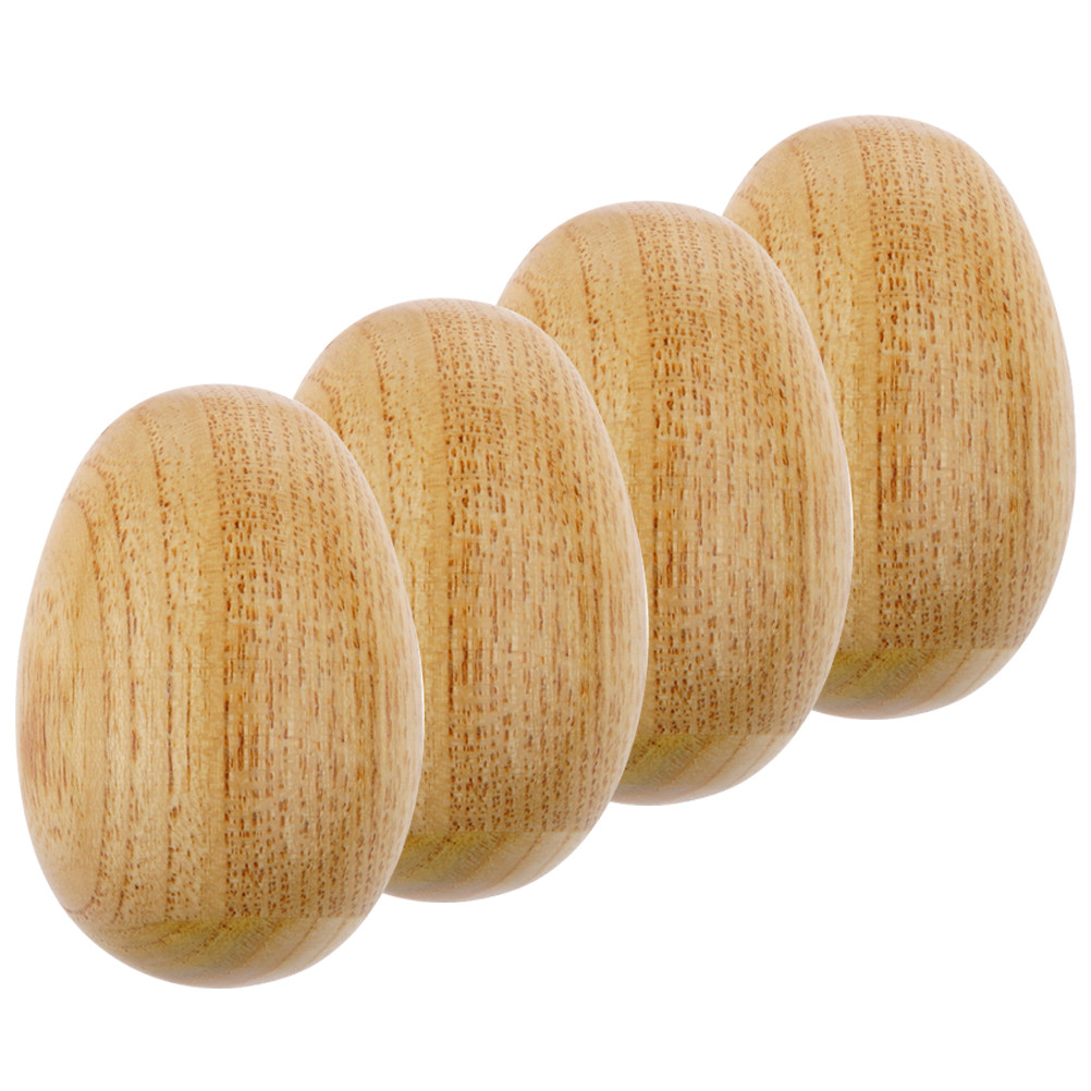 Musical Instrument Groups - 4 Stück Eier-Maracas aus Naturholz, Musiklernwerkzeug,