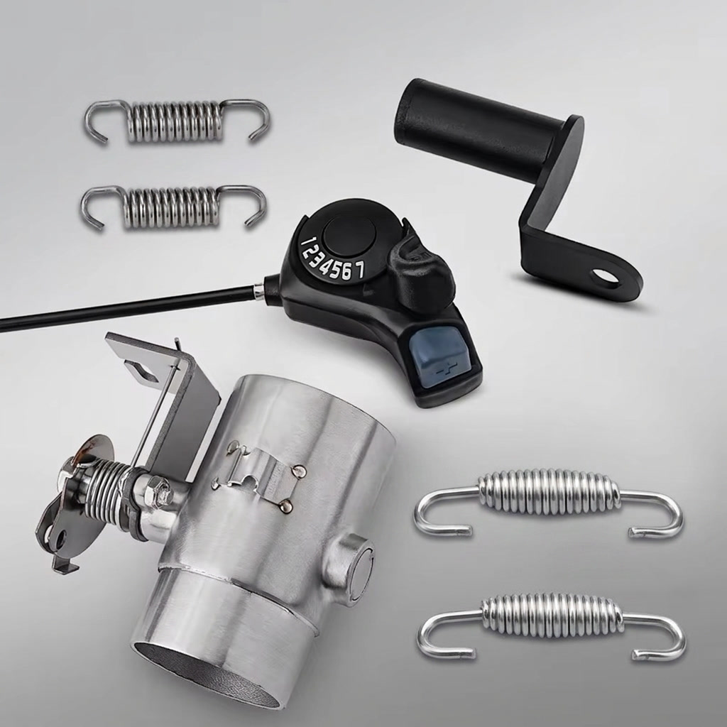 Musical Instrument Pipe - Motorrad-Auspuffanlage mit Lokomotiv-Sound, modifiziert mit Gangschaltungs-Schalter,