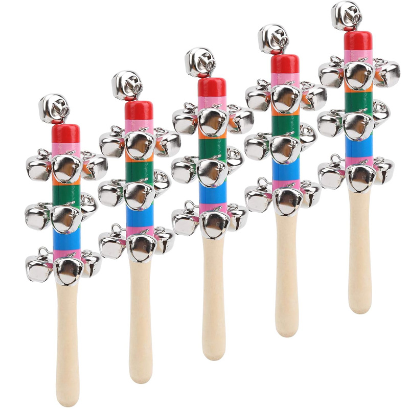 5PCS Holz Jingle Hand Glocken  – Musical Instrument Harmonium Bewertung und Preis