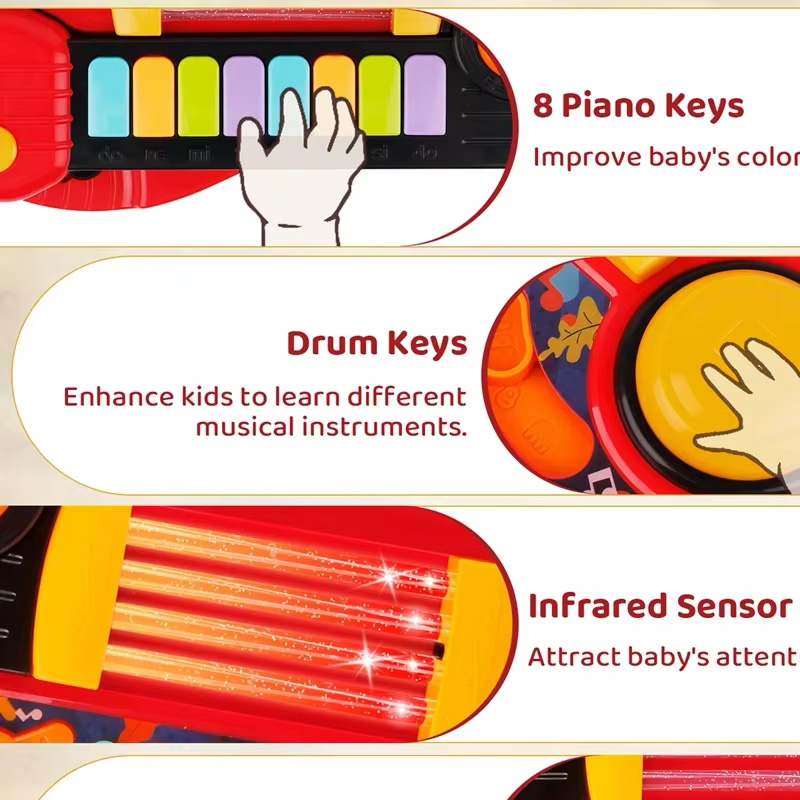 2-in-1 elektrisches Kindergita – Musical Instrument Harmonium Bewertung und Preis